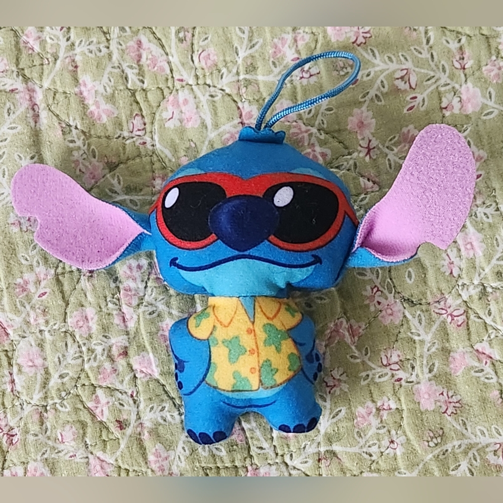 Disney Stitch pendantBlue Plush Toy with Sunglasses